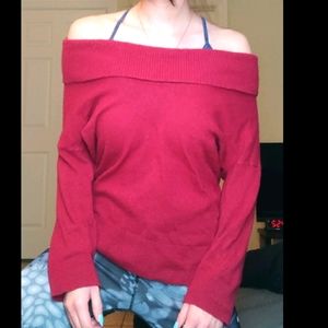 NWOT Cranberry Ann Taylor Merino Wool Cashmere Sweater